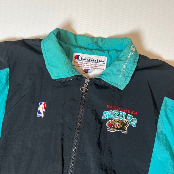 Vintage Champion Vancouver Grizzlies Windbreaker Jacket Women's XXL - Picture 4 of 9